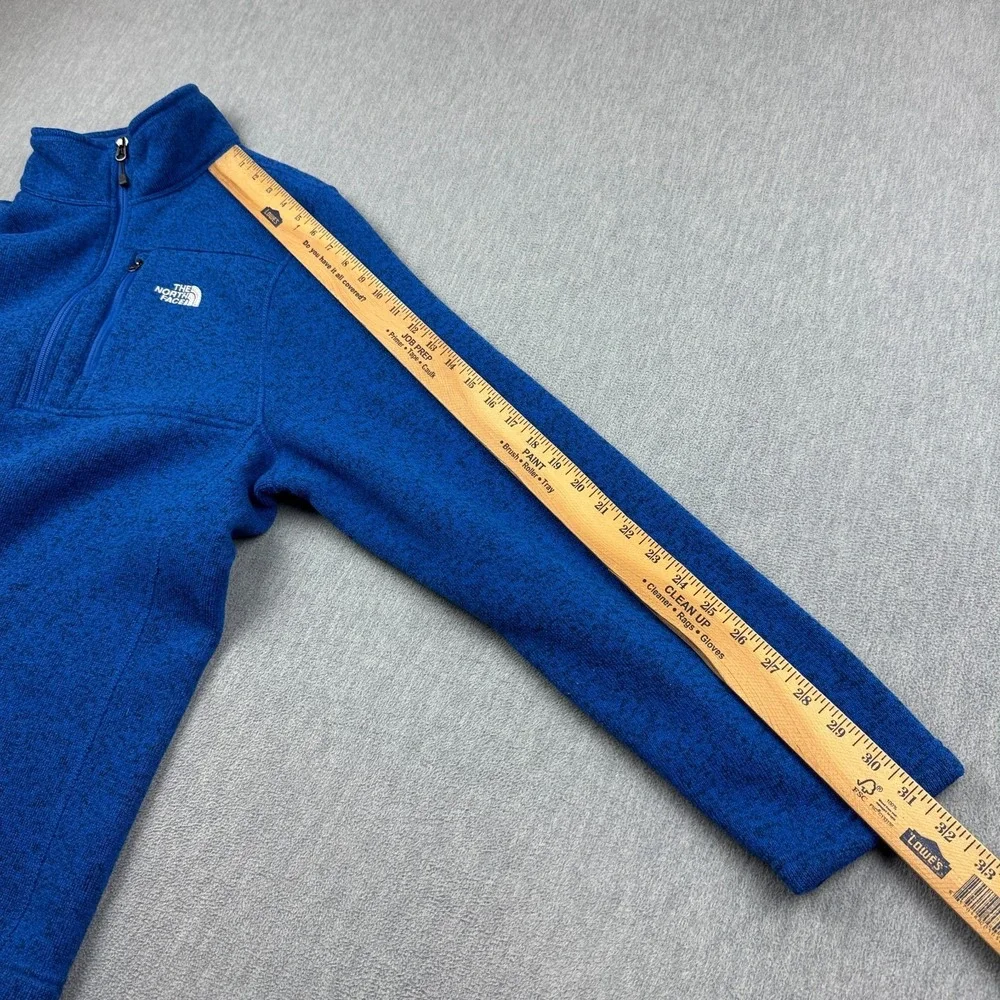 The North Face Sweater‎ Mens XL Blue  1/4 Zip Fleece Pullover Mock Neck Casual